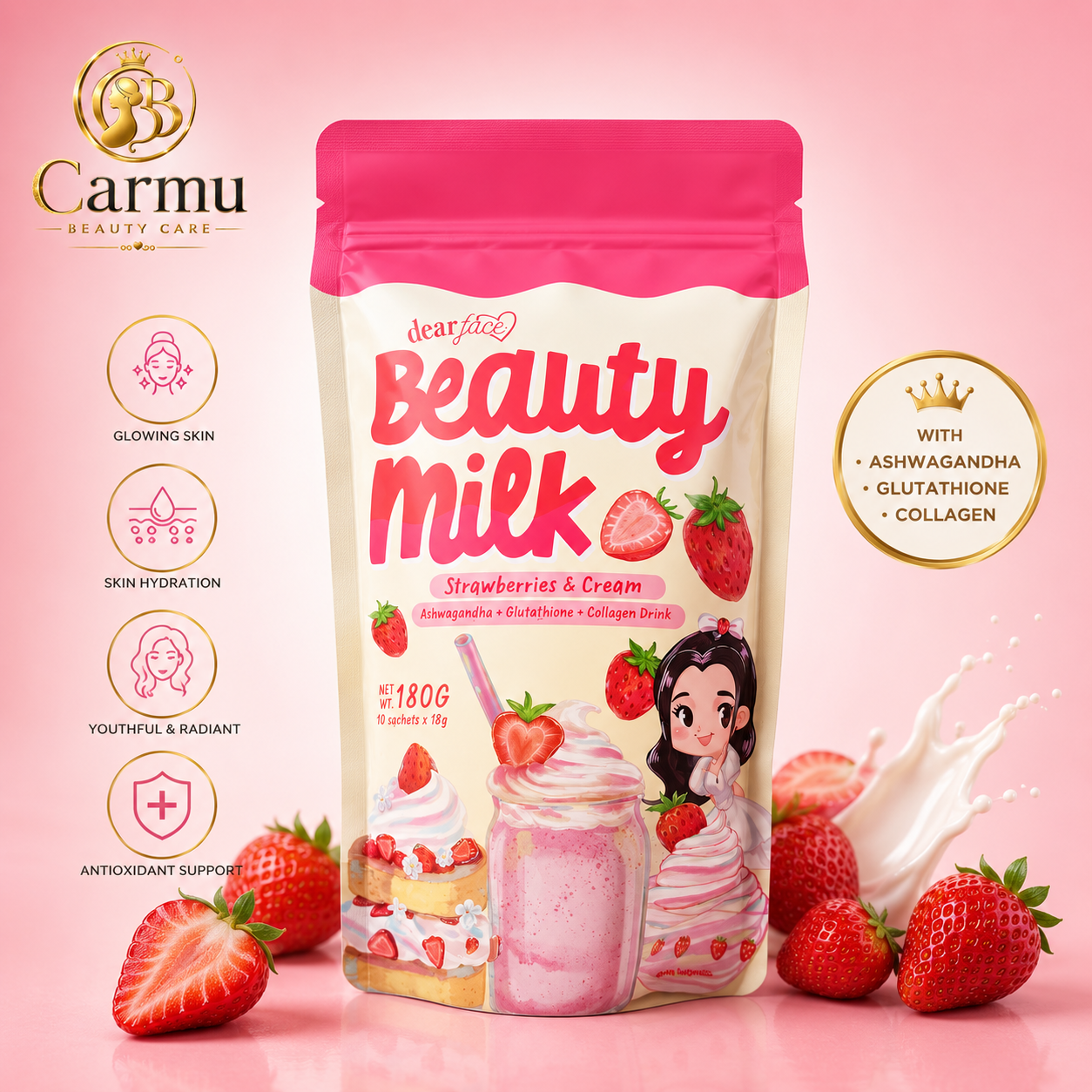 Beauty Milk Strawberry & Cream