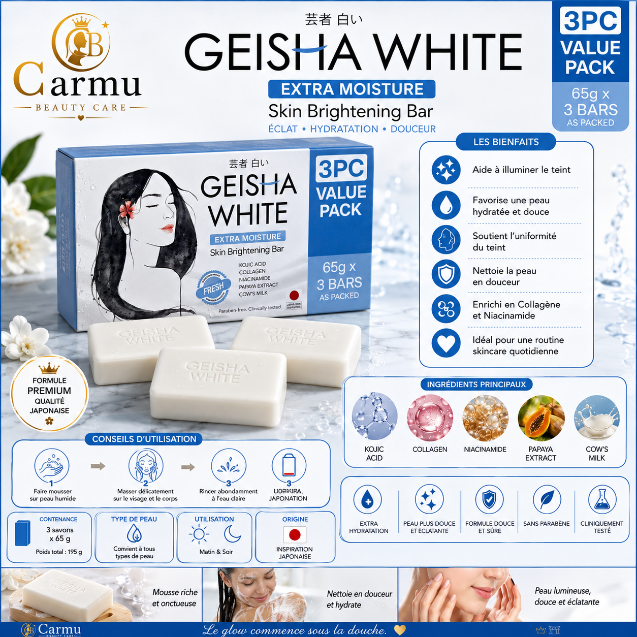 GEISHA WHITE EXTRA MOISTURE
