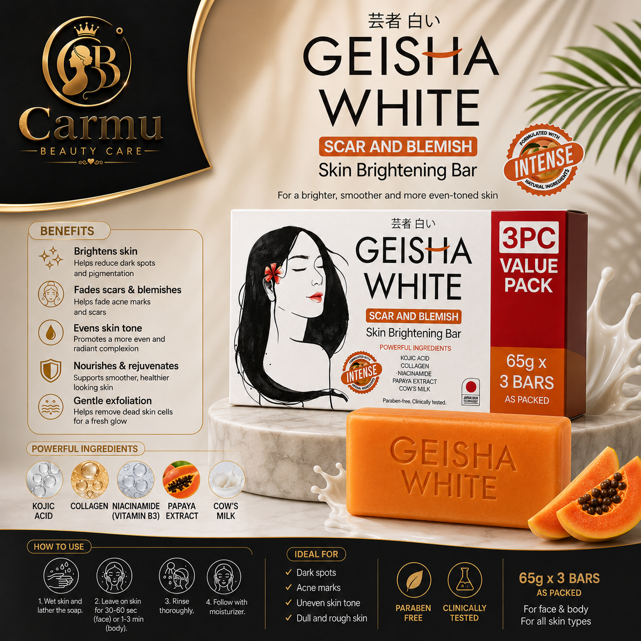 GEISHA WHITE – INTENSE FORMULA